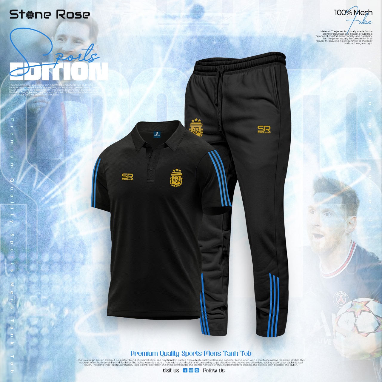 Men summer premium black